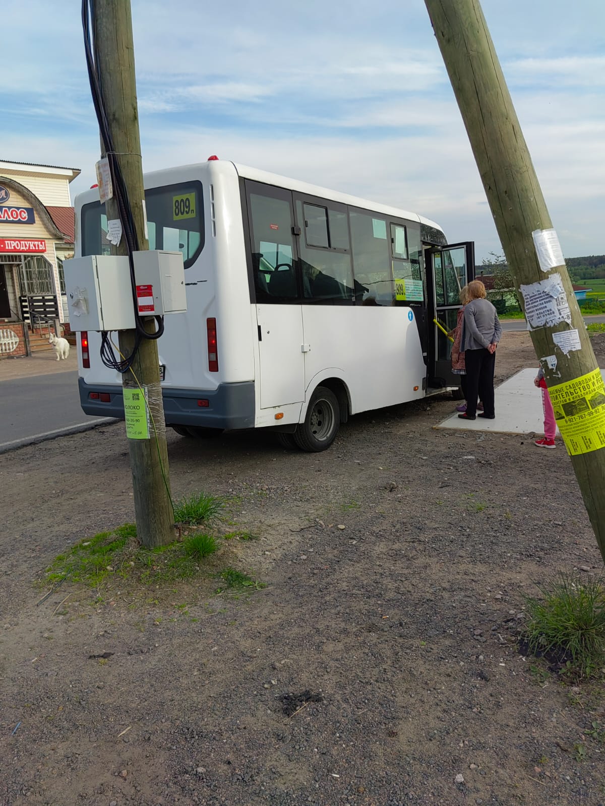 Автобус №809 на остановке